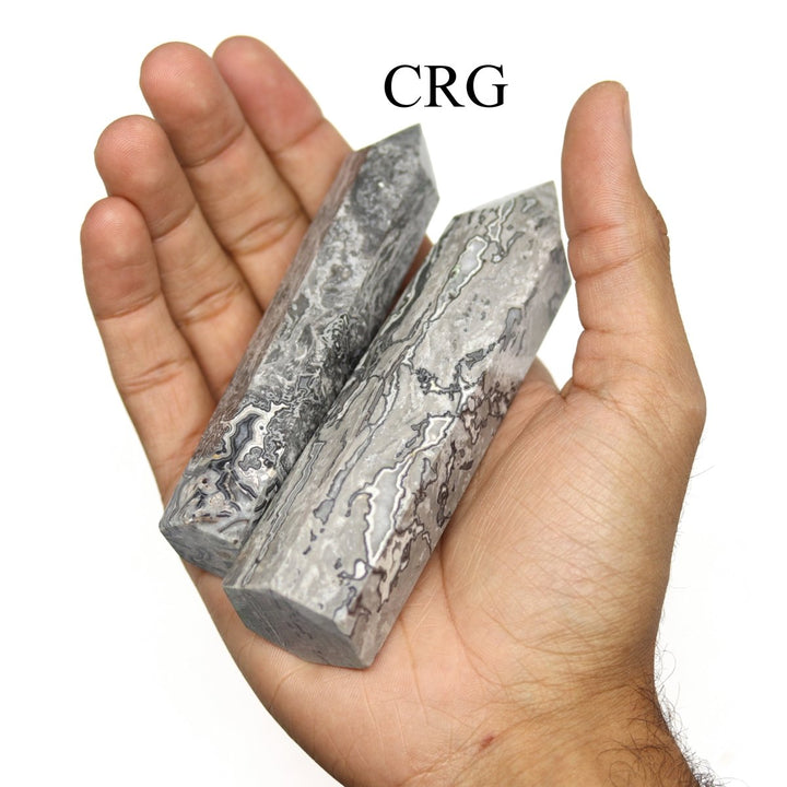 Picasso Jasper Towers / 4 - 12cm AVG - 1 KILO LOTCrystal River Gems