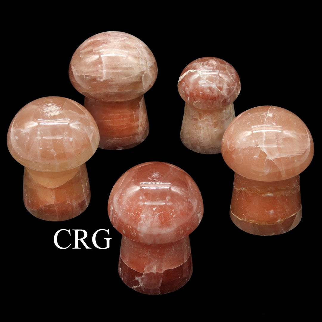 Rose Calcite Mushrooms / 1.5 - 3.5" AVG - 1 KILO LOTCrystal River Gems
