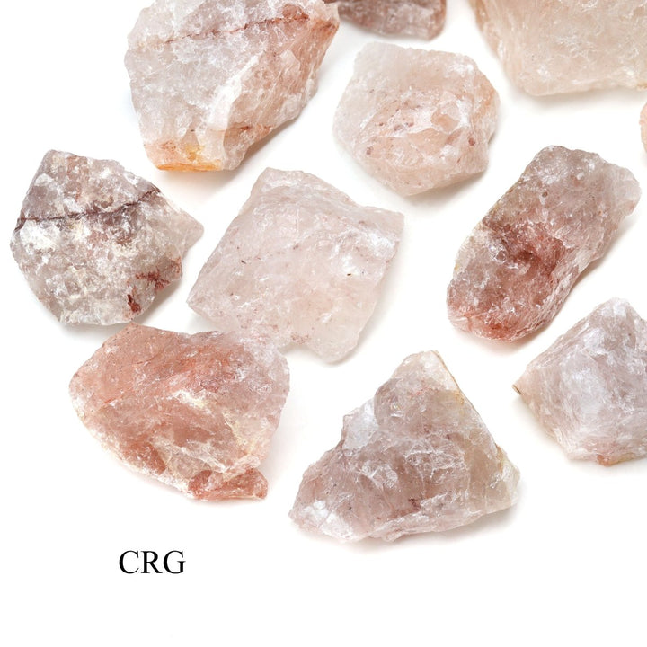 Rough Strawberry Quartz / 1 - 2" AVG - 1 KILO LOTCrystal River Gems
