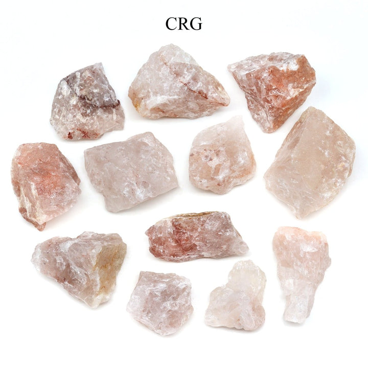 Rough Strawberry Quartz / 1 - 2" AVG - 1 KILO LOTCrystal River Gems