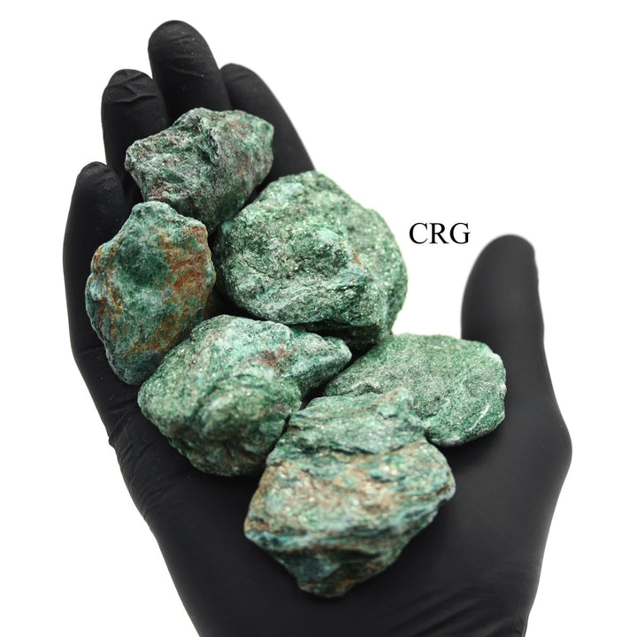 Rough Green Fuchsite / 30 - 60mm AVG - 1 KILO LOTCrystal River Gems