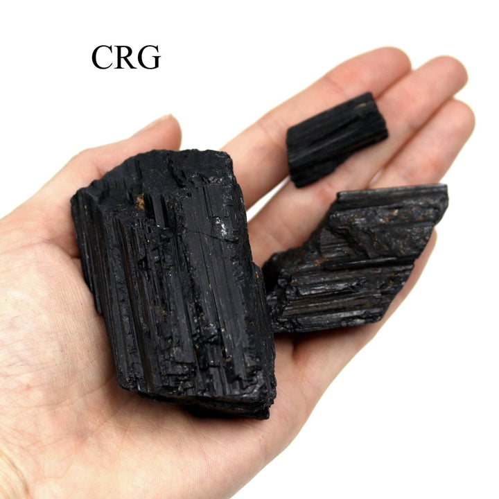 Rough High Quality Black Tourmaline / 1 - 4" AVG - 1 KILO LOTCrystal River Gems
