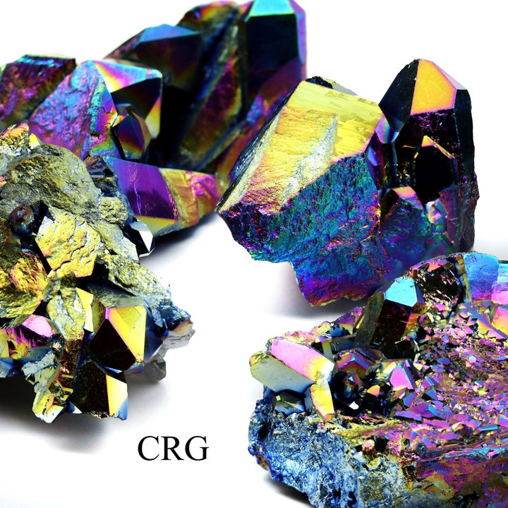 Titanium Aura Quartz Clusters / 250 - 500g AVG - 1 KILO LOTCrystal River Gems