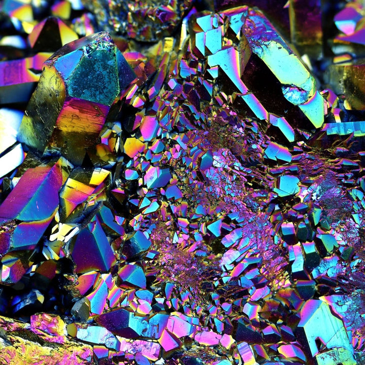 Titanium Aura Quartz Clusters / 250 - 500g AVG - 1 KILO LOTCrystal River Gems