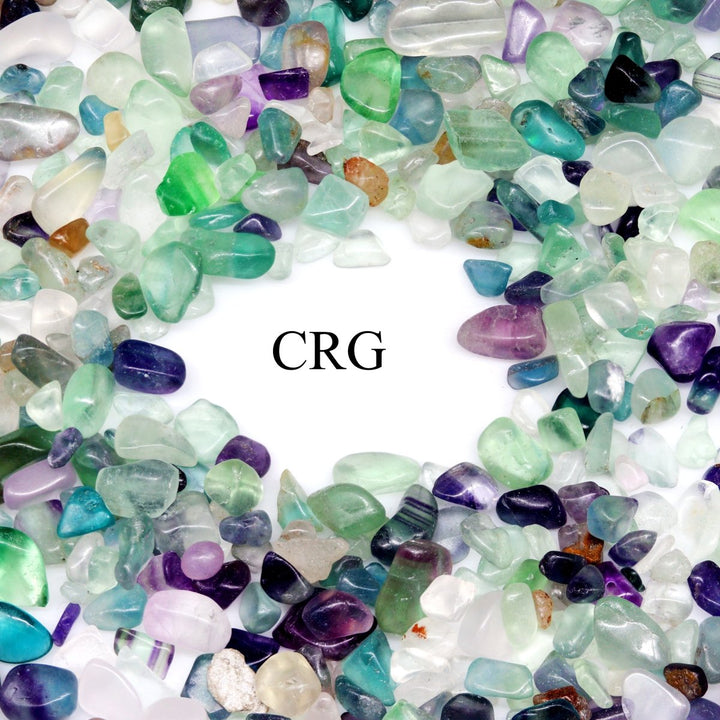Tumbled Rainbow Fluorite Chips / 5 - 20mm AVG - 1 KILO LOTCrystal River Gems