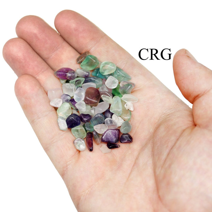 Tumbled Rainbow Fluorite Chips / 5 - 20mm AVG - 1 KILO LOTCrystal River Gems