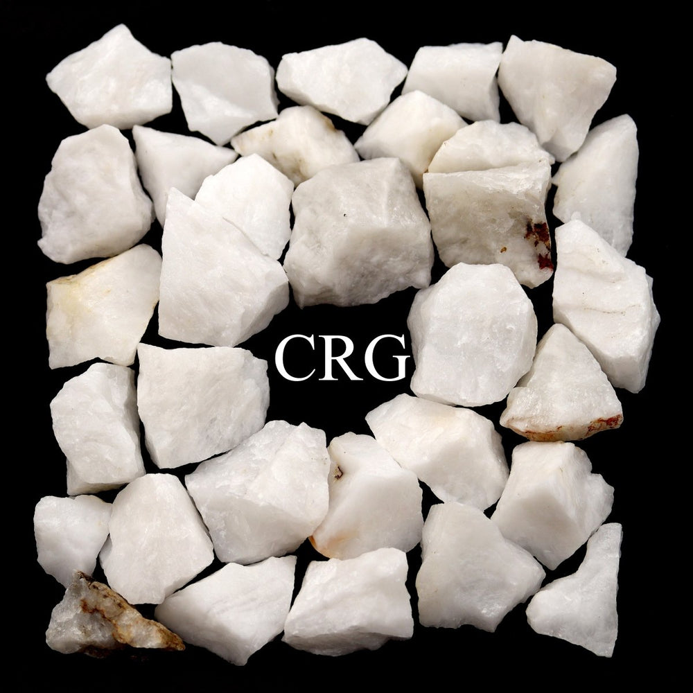 10 KILO LOT - White Agate Rough Rock from India / 25-40mm AVG