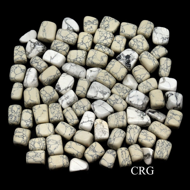 Tumbled White Howlite / 20 - 40mm AVG - 1 KILO LOTCrystal River Gems