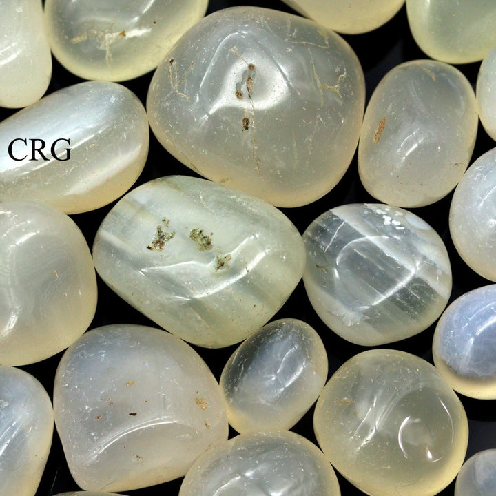 Tumbled White Agate / 20 - 40mm AVG - 1 KILO LOTCrystal River Gems