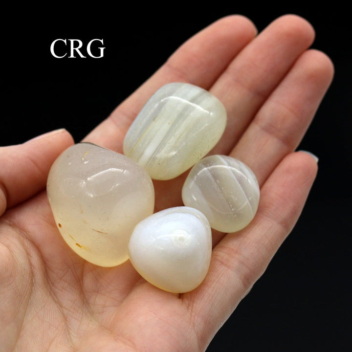 Tumbled White Agate / 20 - 40mm AVG - 1 KILO LOTCrystal River Gems