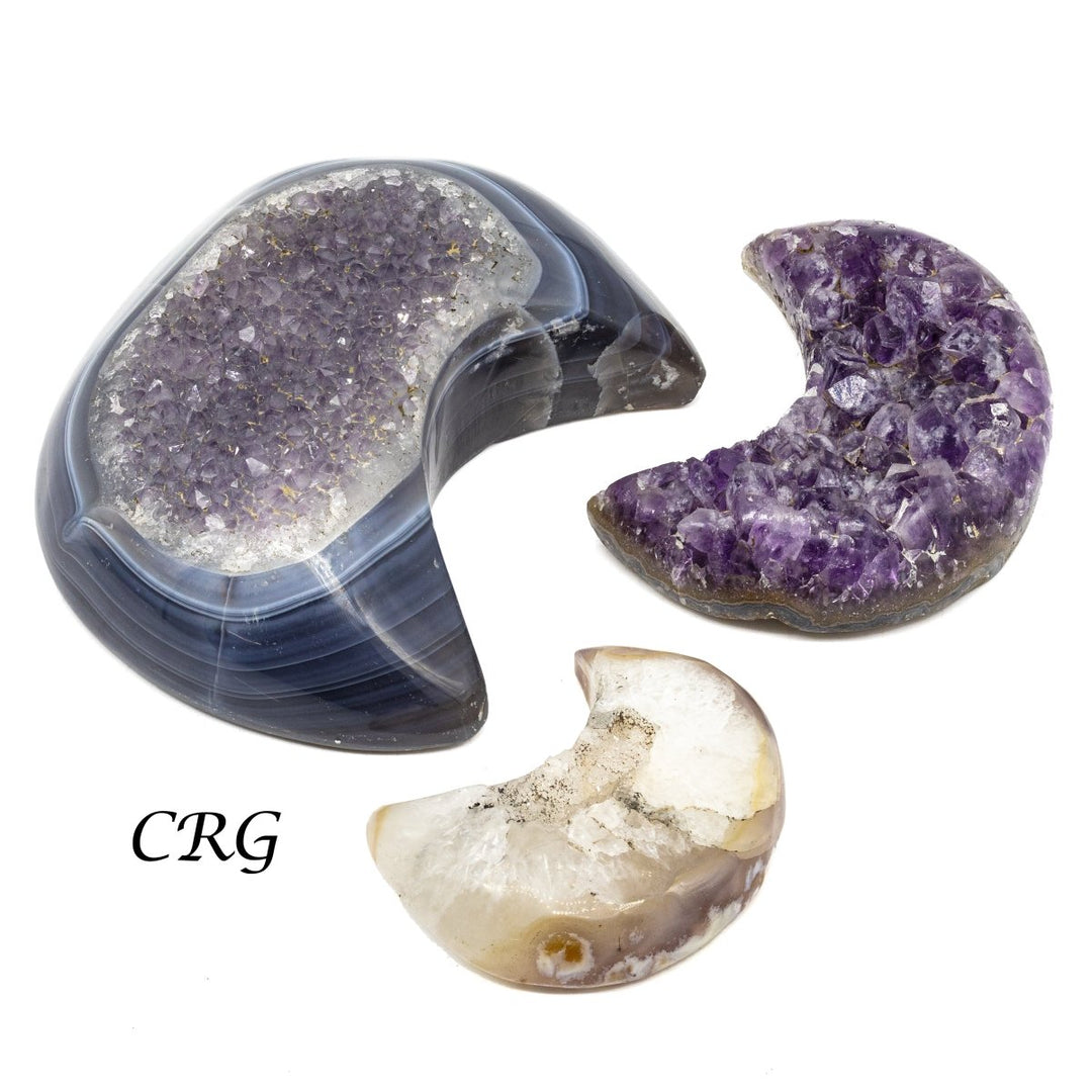 Agate Druzy Moons / 1.5 - 6" AVG - 1 KILO LOTCrystal River Gems