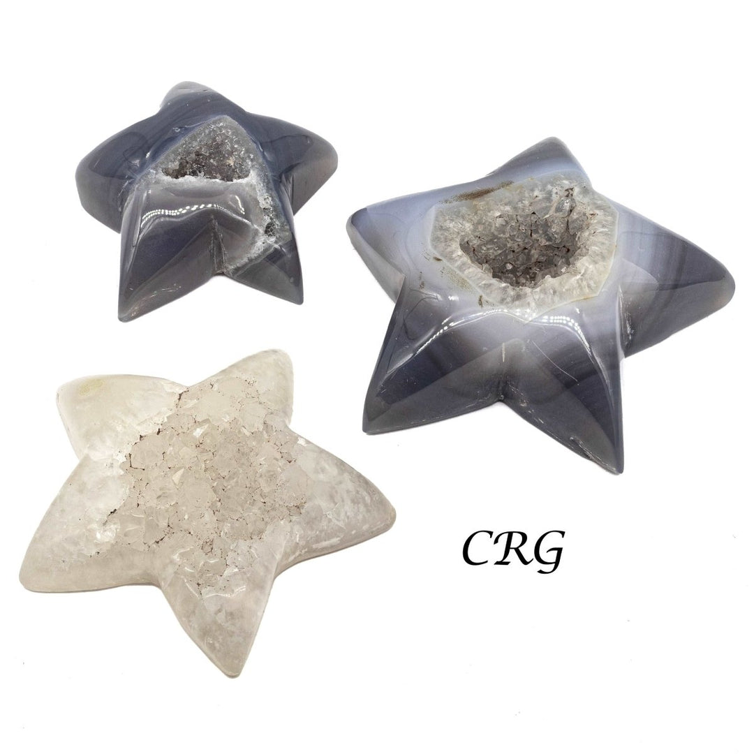 Agate Druzy Stars 2 - 5" AVG - 1 KILO LOTCrystal River Gems
