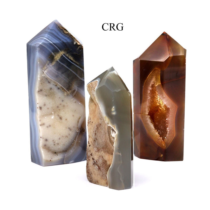 Polished Agate Towers / 3 - 6" AVG - 1 KILO LOTCrystal River Gems