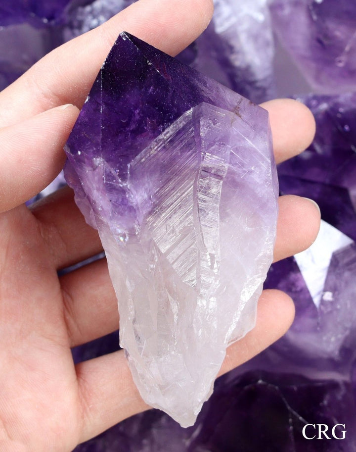 Raw Extra Quality Amethyst Points / 70 - 90mm AVG - 1 KILO LOTCrystal River Gems