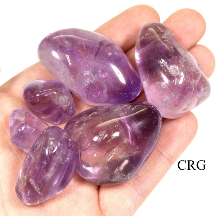 Amethyst Tumbled Gemstones from Brazil - 20 - 40 mm - 1 LB. LOTCrystal River Gems