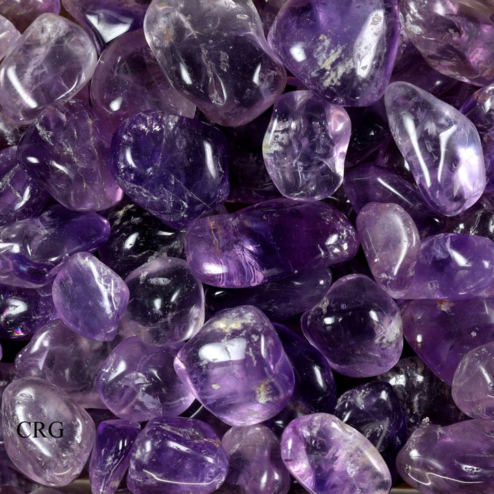 Amethyst Tumbled Gemstones from Brazil - 20 - 40 mm - 1 LB. LOTCrystal River Gems