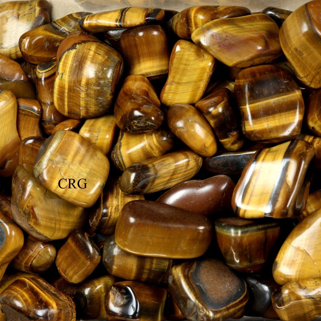 Tumbled Gold Tiger's Eye / 20 - 40mm AVG - 1 LB. LOTCrystal River Gems