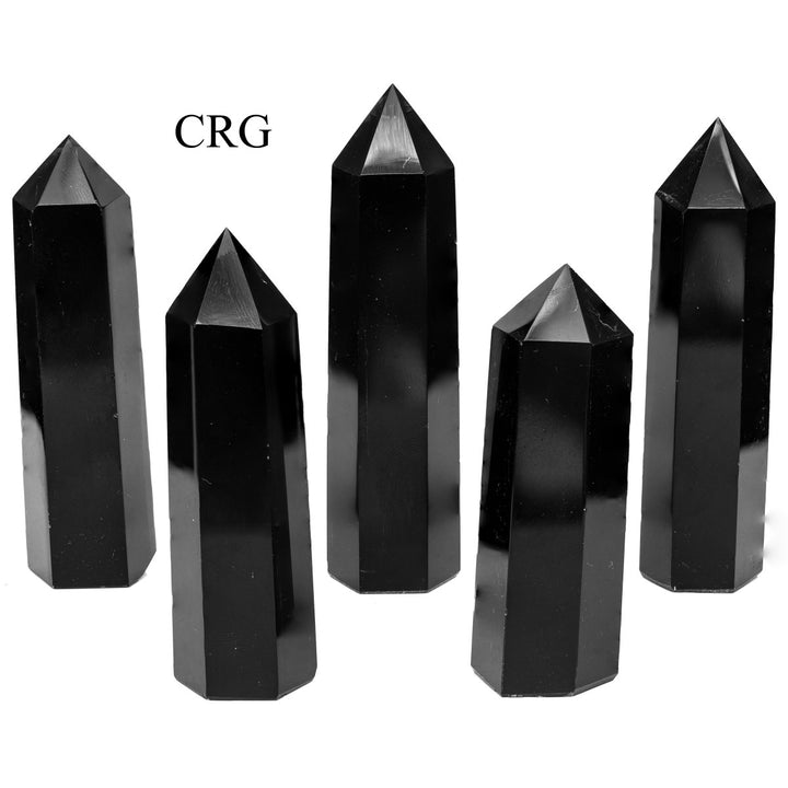 Obsidian Carved Towers / 8 - 12cm AVG - 1 LB. LOTCrystal River Gems