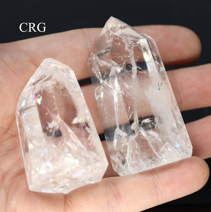 Polished Crackle Quartz Points / 1 - 3" AVG - 1 LB. LOTCrystal River Gems