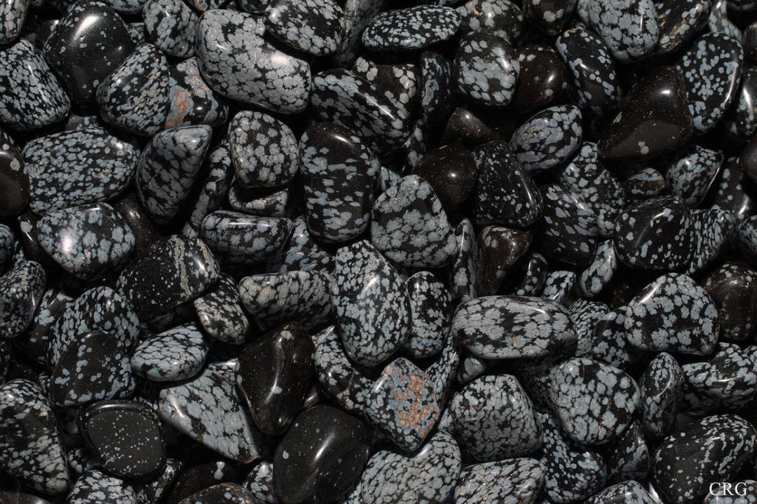 Tumbled Snowflake Obsidian / 1" AVG - 1 KILO LOTCrystal River Gems