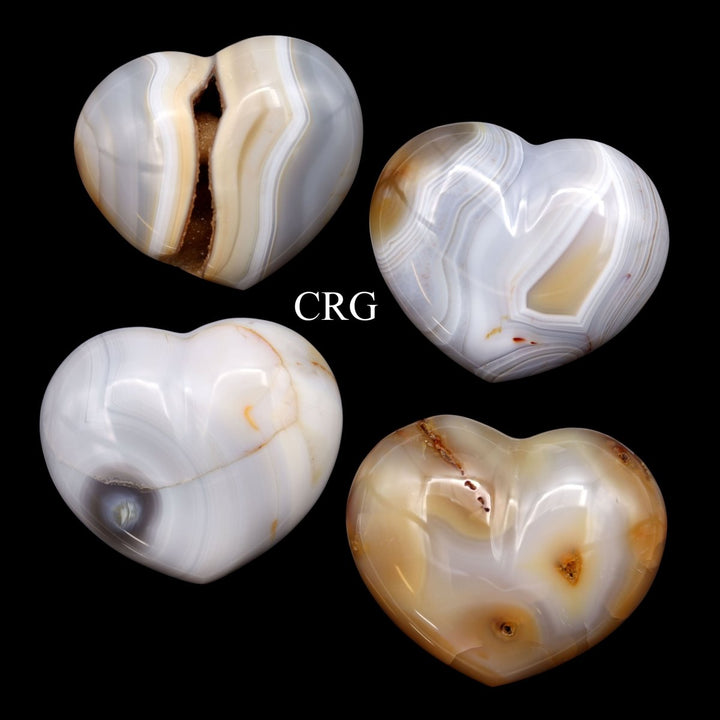 Polished Agate Heart / 2.5" AVG - QTY 1Crystal River Gems