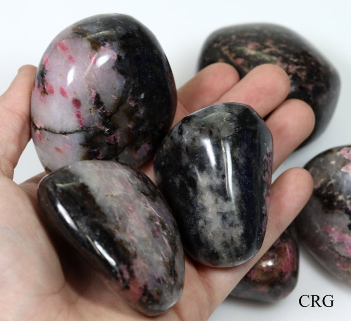 Rhodonite Palm Stone / 2 - 2.5" AVG - 1 PIECECrystal River Gems