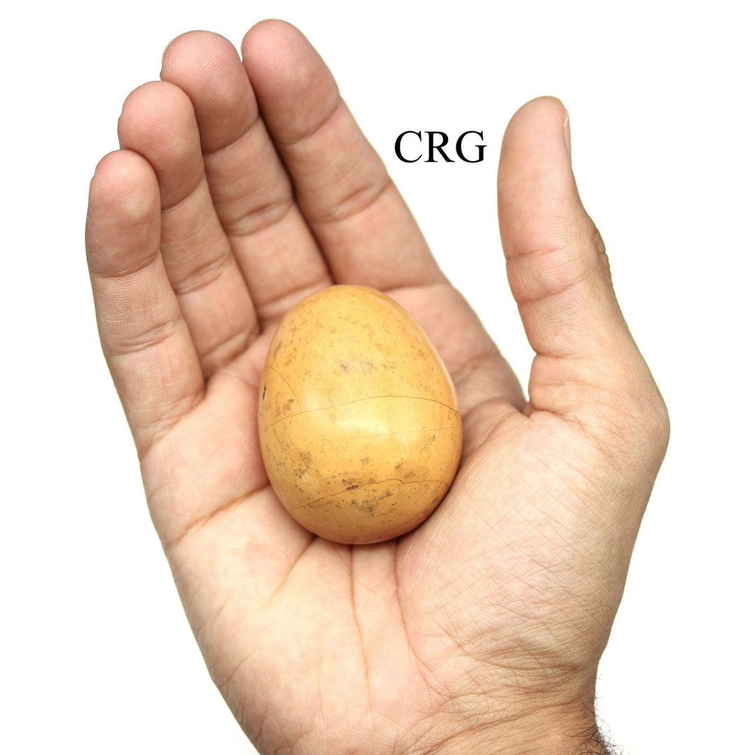 1 PIECE - Yellow Onyx Egg (50 MM) AVG