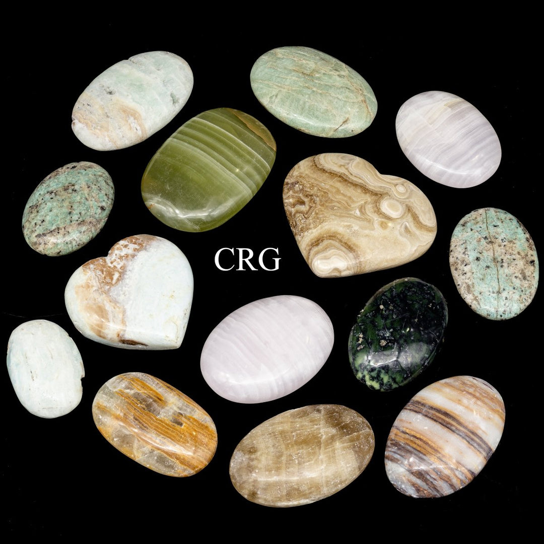 10 KILO LOT Mixed Gemstone Palm Stones from Pakistan / BUY OUT SALE!Crystal River Gems