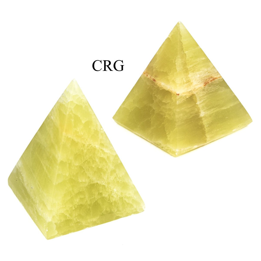 2 KILO LOT - Lemon Calcite Pyramids / MIXED SIZESCrystal River Gems