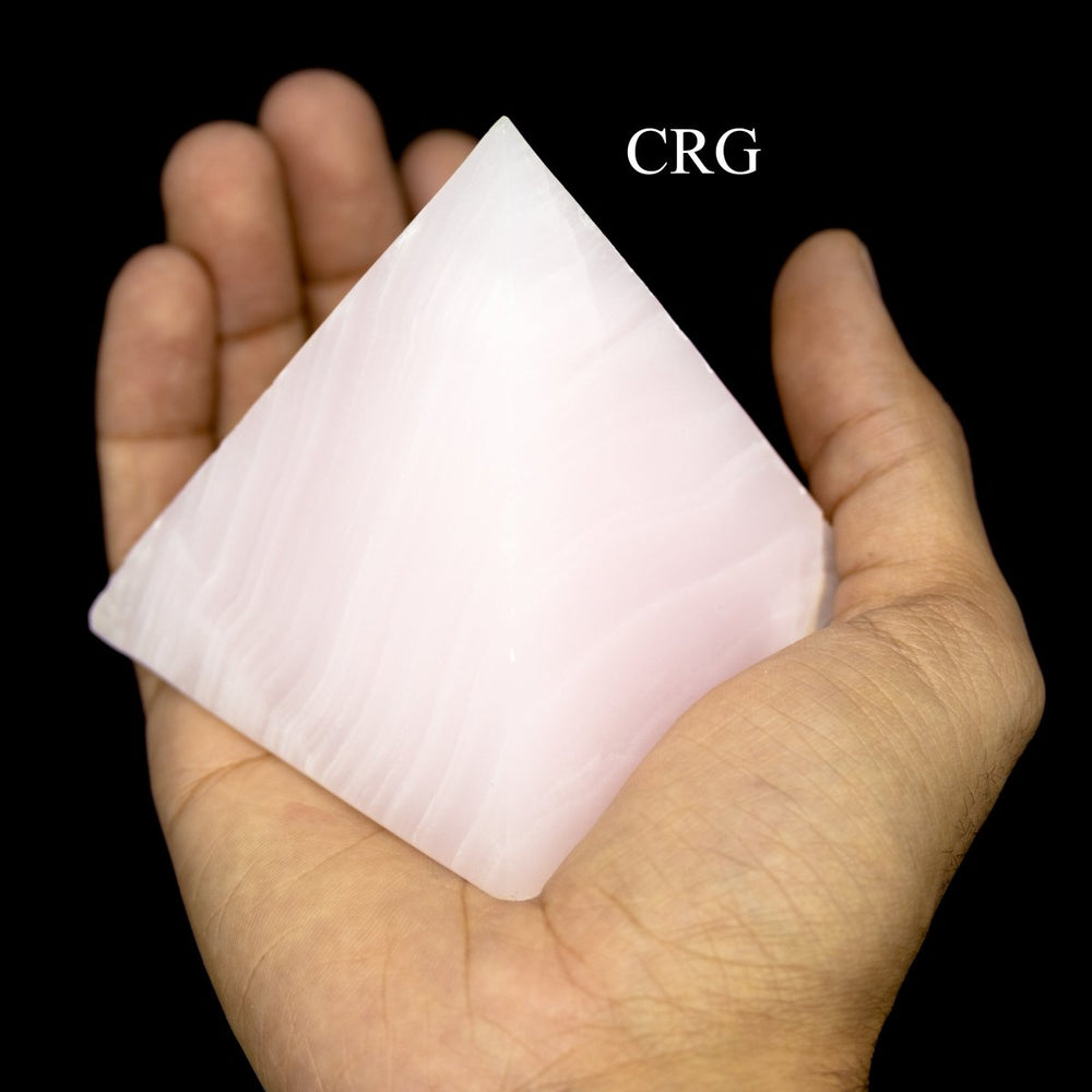 2 KILO LOT - Mangano Pink Calcite Pyramids / MIXED SIZES