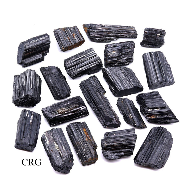 2 KILO LOT - Rough Black Tourmaline Crystals / Mixed Sizes