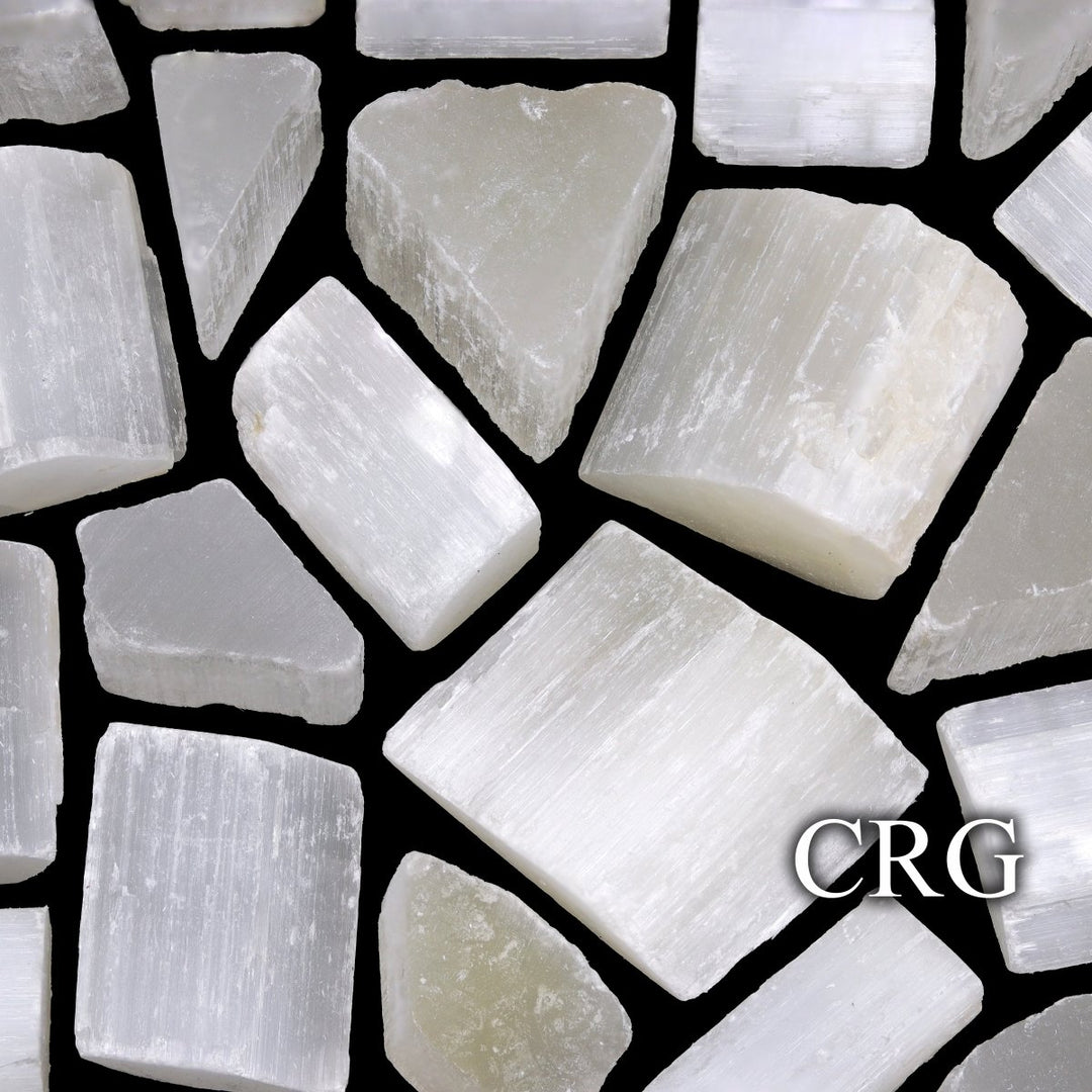Rough Selenite Chunks / 30mm AVG - 1 LB. LOTCrystal River Gems