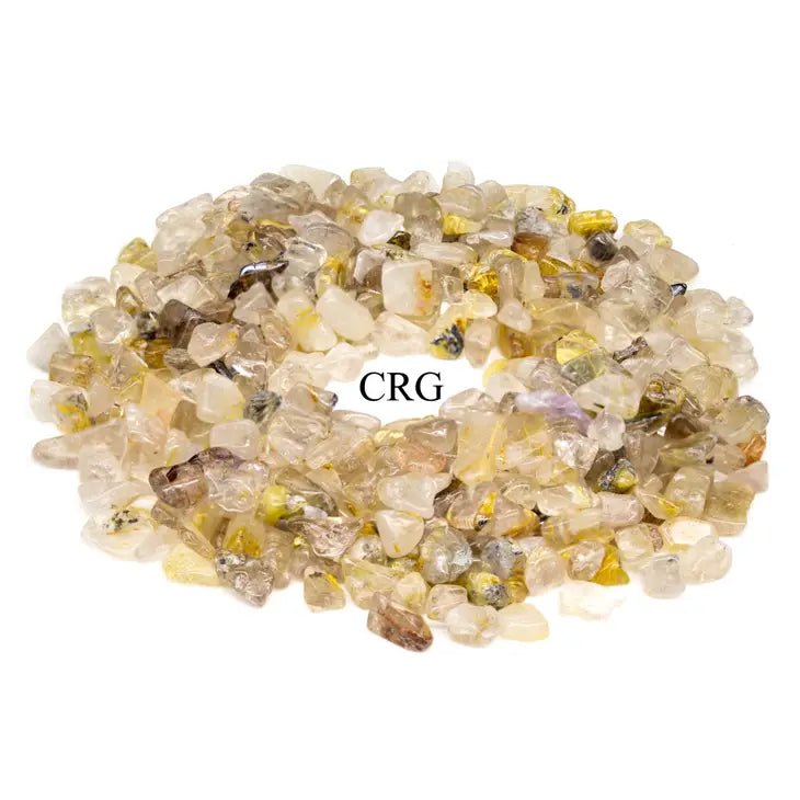 Tumbled Gold Rutilated Quartz Confetti Chips / 4 - 7mm AVG - 1 KILO LOTCrystal River Gems
