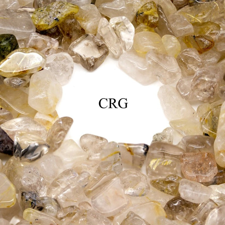 Tumbled Gold Rutilated Quartz Confetti Chips / 4 - 7mm AVG - 1 KILO LOTCrystal River Gems