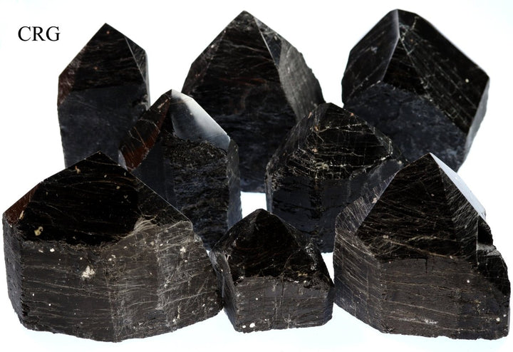 Top Polished Black Tourmaline Tower - 200 - 800 g - 3 KILO LOTCrystal River Gems