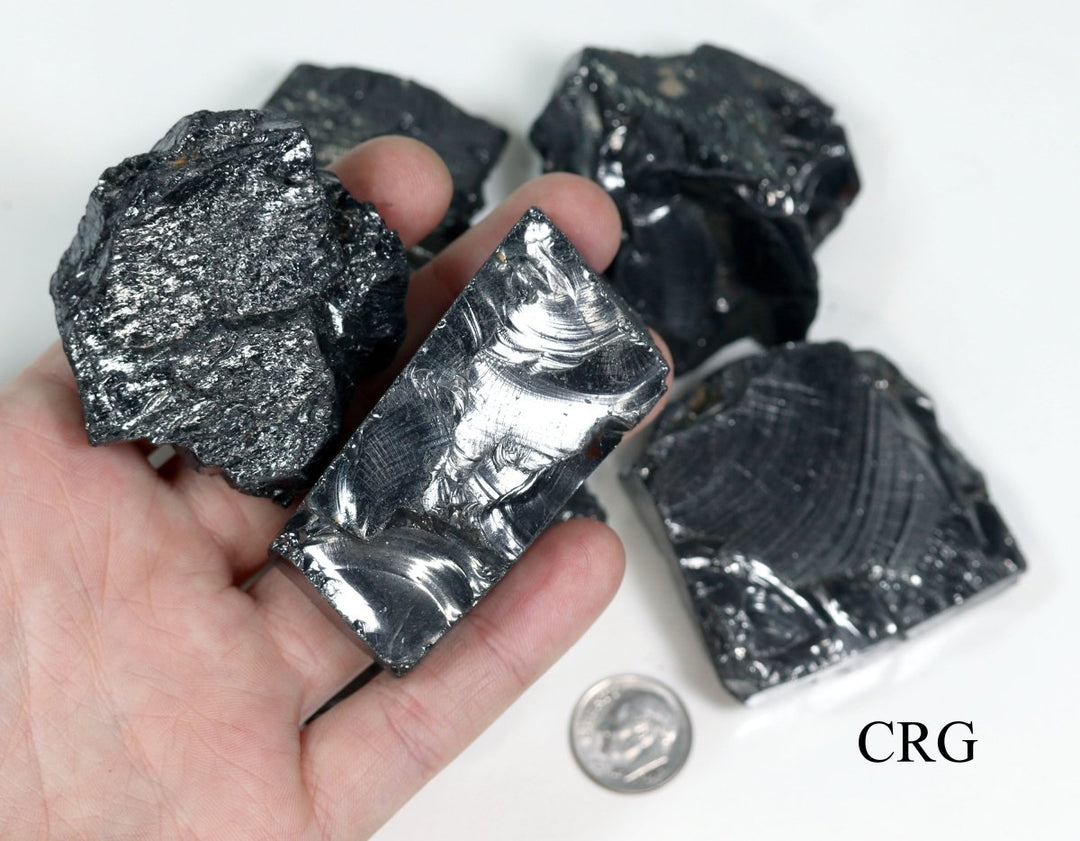 300 GRAM LOT - Elite Shungite from Russia Rough / 41 - 50g AvgCrystal River Gems