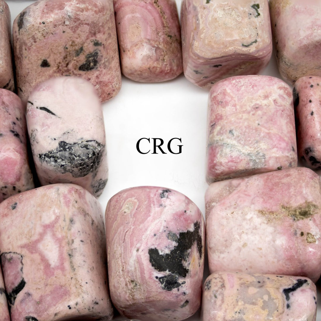 8 OZ LOT - Rhodonite Tumbled from India / 20 - 40MM AVGCrystal River Gems