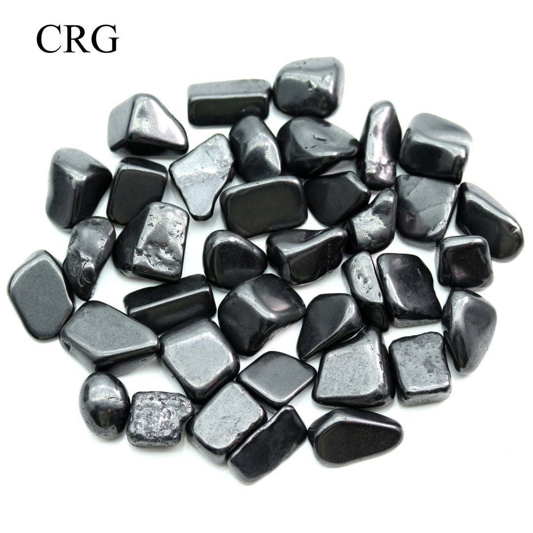 8 oz. LOT Small Tumbled Russian Shungite .5" - 1.5" avg.Crystal River Gems