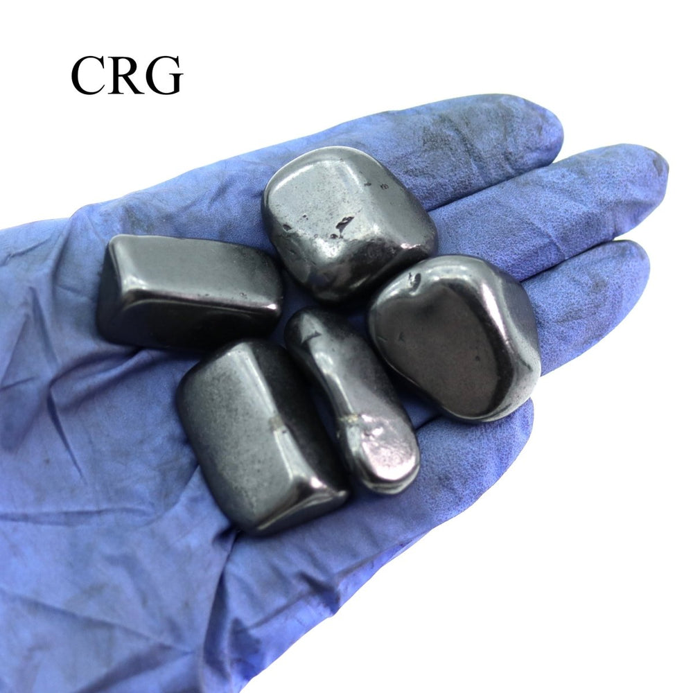 8 oz. LOT Small Tumbled Russian Shungite .5" - 1.5" avg.Crystal River Gems