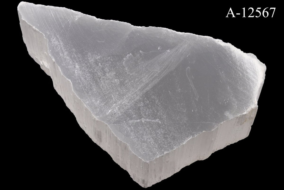 A - 12567 Selenite TV Rock - 8.6 ozCrystal River Gems