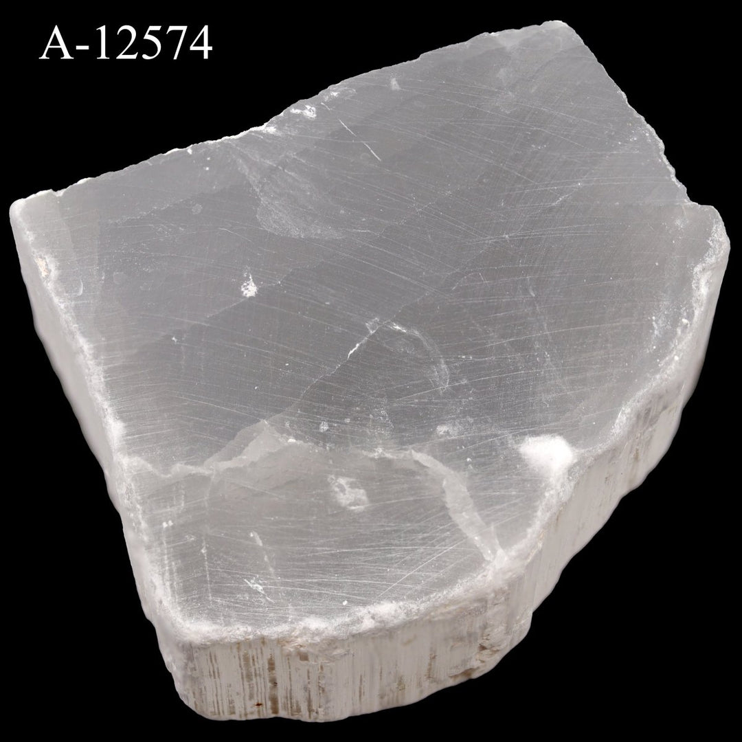 A - 12574 Selenite TV Rock - 9.7 ozCrystal River Gems