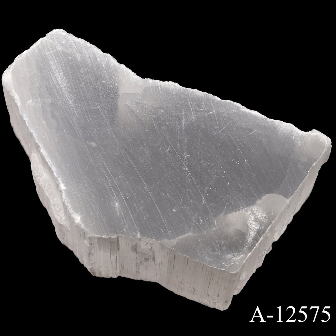 A - 12575 Selenite TV Rock - 6.9 ozCrystal River Gems