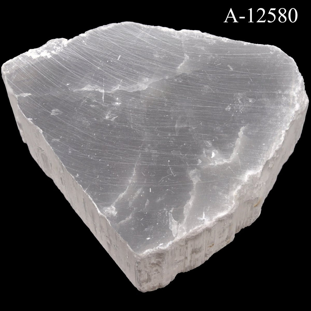 A - 12580 Selenite TV Rock - 8.4 ozCrystal River Gems