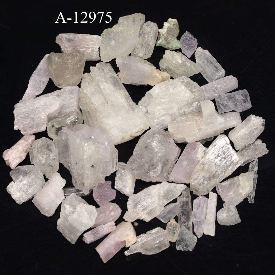 A - 12975 Rough Kunzite Crystal from Afghanistan 4 oz. lotCrystal River Gems