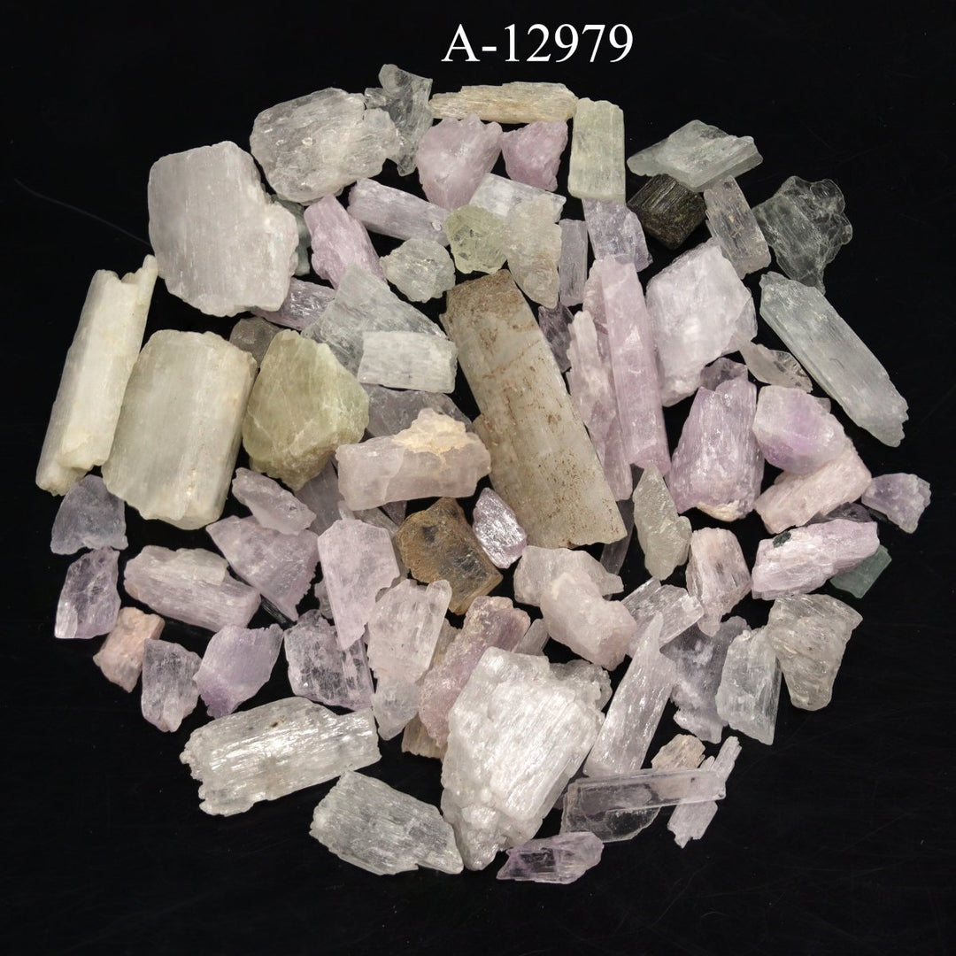 A - 12979 Rough Kunzite Crystal from Afghanistan 4 oz. lotCrystal River Gems