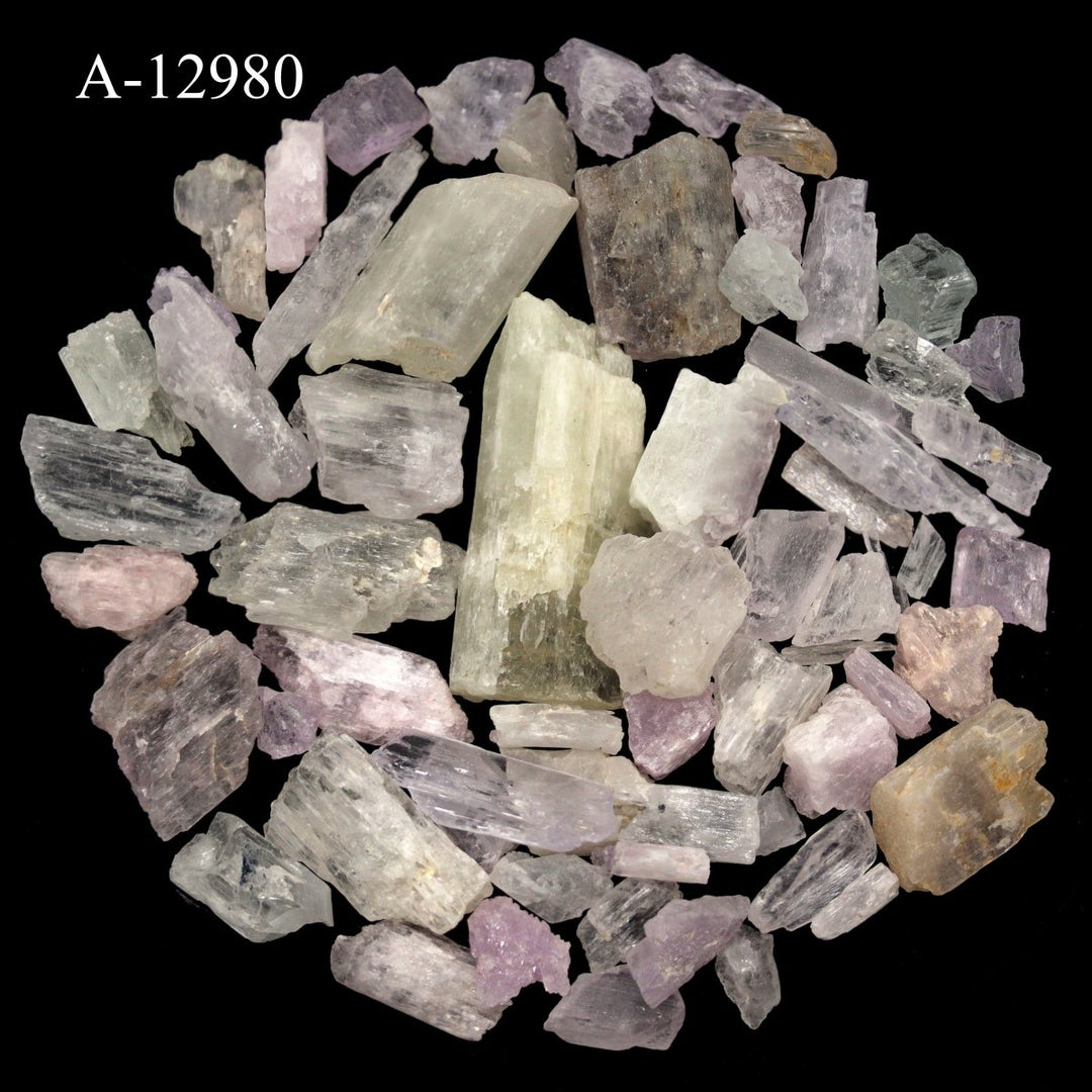 A - 12980 Rough Kunzite Crystal from Afghanistan 4 oz. lotCrystal River Gems