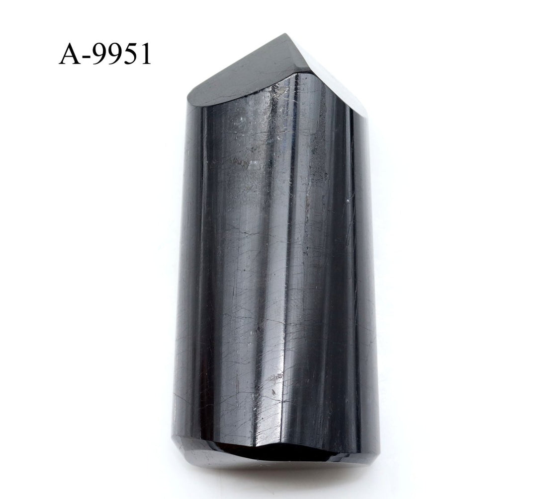 A-9951 Black Tourmaline Full Polished Tower 9.2oz.