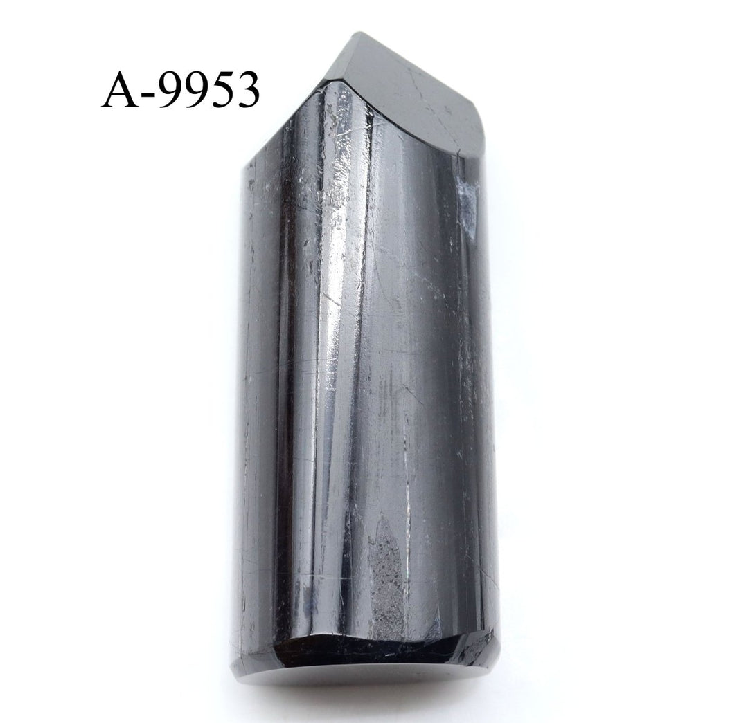 A-9953 Black Tourmaline Full Polished Tower 6.3oz.