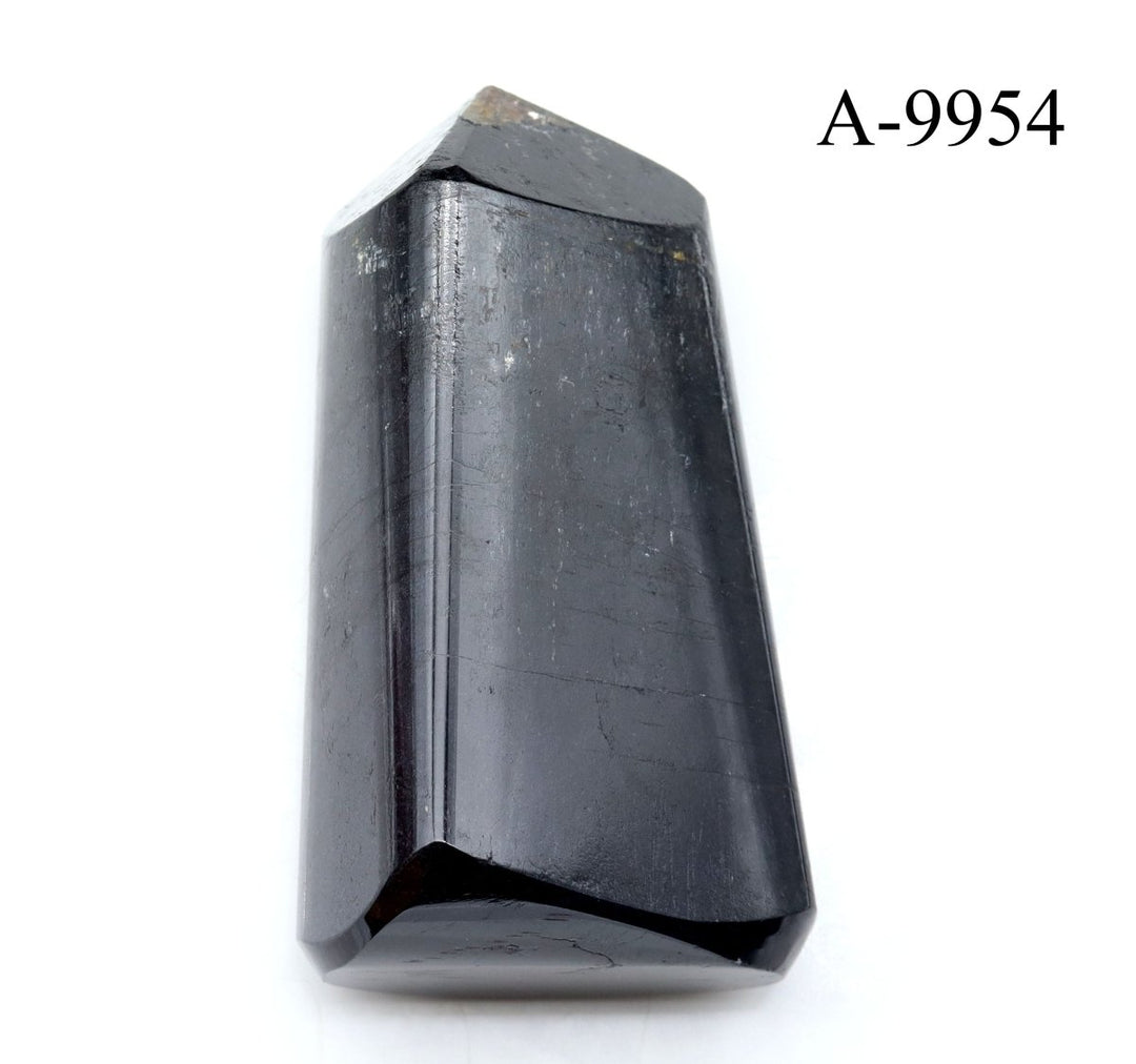 A - 9954 Black Tourmaline Full Polished Tower 5.3oz.Crystal River Gems