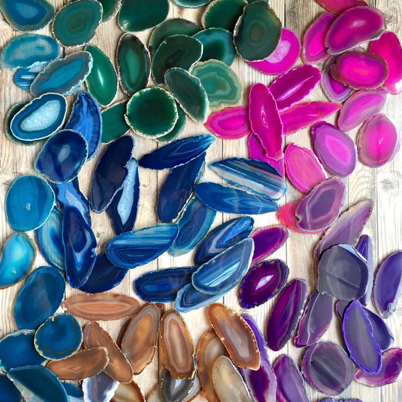 Agate Thin Slices #1 1 - KILO 2.5" - 3.5"LCrystal River Gems